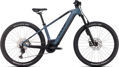 A blue Cube Reaction Hybrid bike is shown.