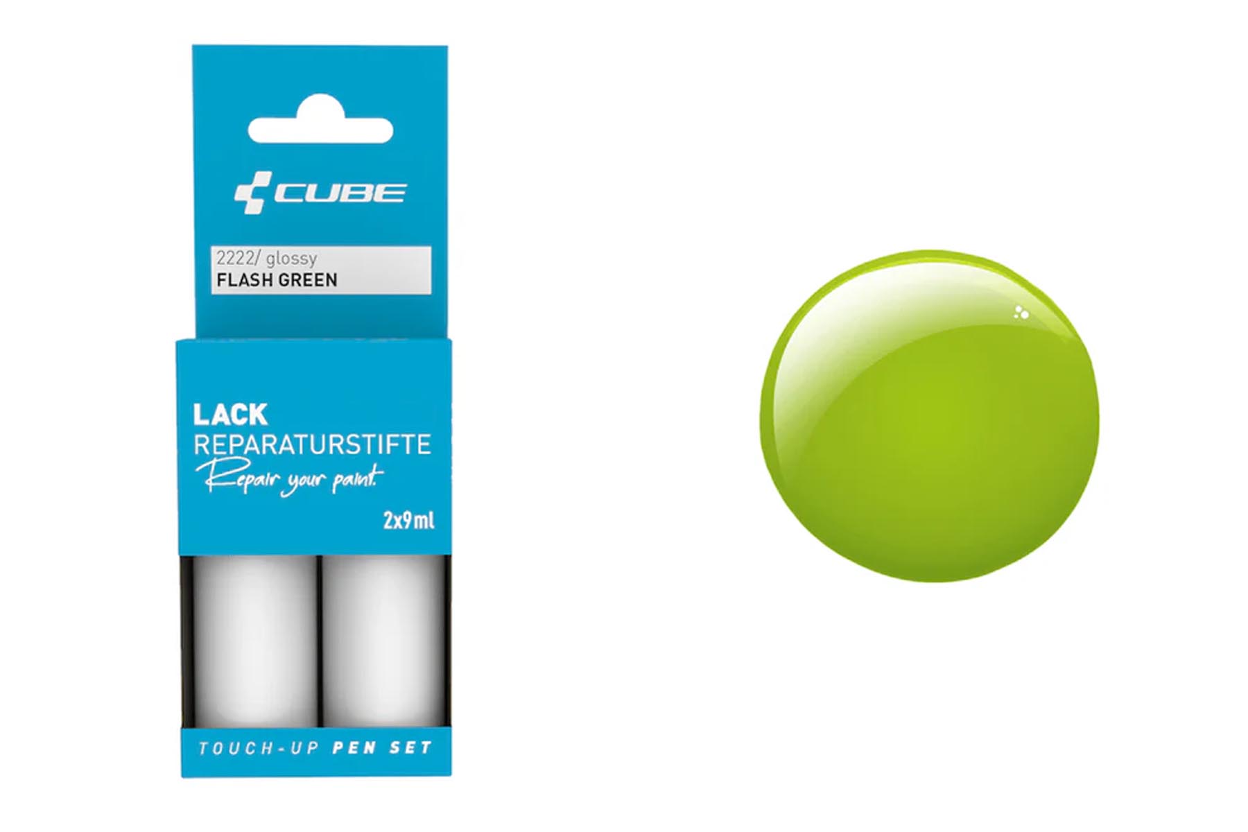 Cube Touch-up pen set, flash green glossy 2222