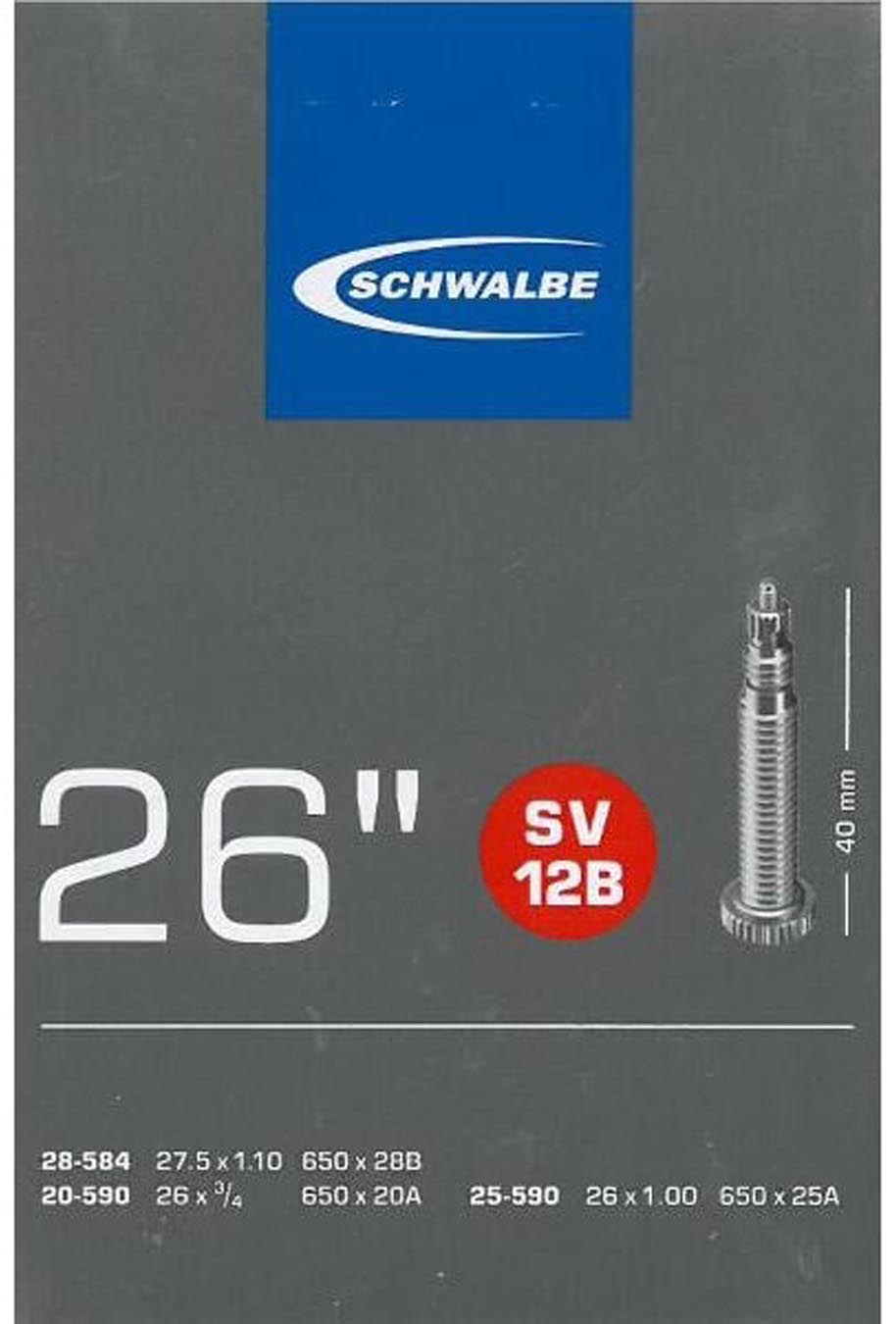 Schwalbe Hose No. 12B 26x7/8-1.00" 20/28-584/590 SV 40mm