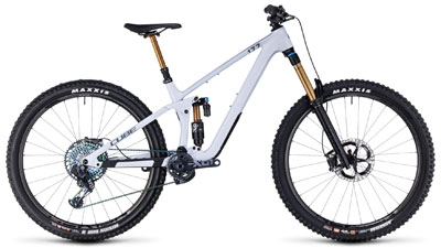 Cube Stereo ONE77 C:68X SLT Enduro Mountain Bike in White.