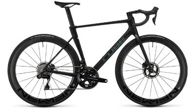 Cube Litening AIR C:68X SLT road bike in black.