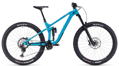 Cube Stereo ONE77 Race Fully Mountain Bike in Blue.