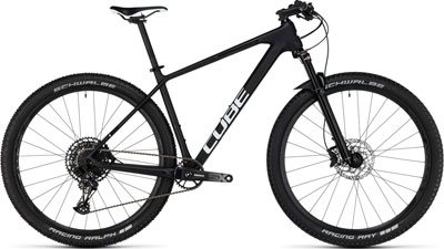 Cube Reaction C:62 ONE hardtail mountain bike in black.