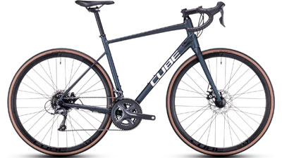 Cube Cross Race road bike in gray.