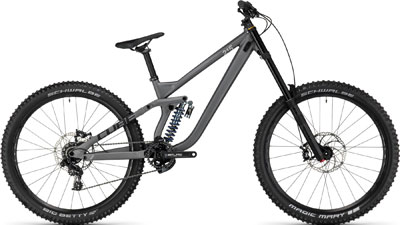 Cube TWO15 Pro 27.5-inch mountain bike in gray.