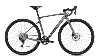 Cube Nuroad WS C:62 Pro Gravel Bike in Silver.
