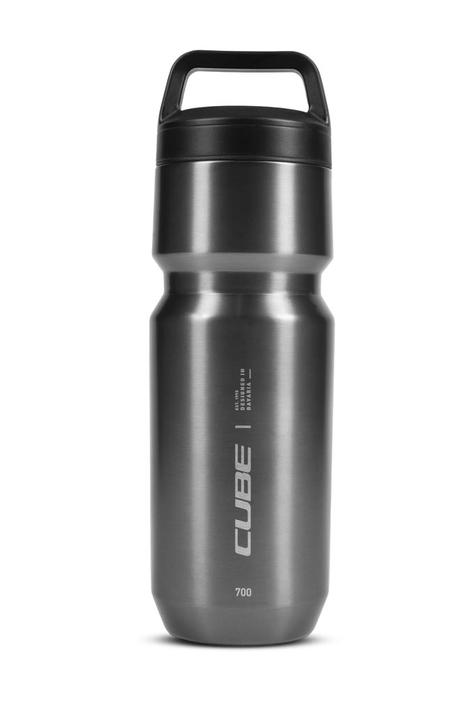 Cube Arc 700 stainless steel bottle, brushed gray