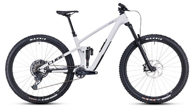 Cube Stereo ONE55 C:62 Race Fully Mountain Bike in White.