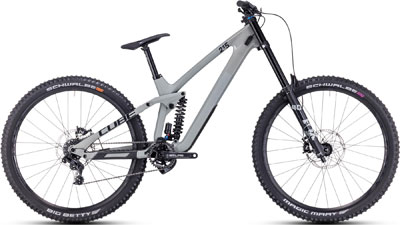 Cube TWO15 HPC SLX 29-inch mountain bike in light gray.