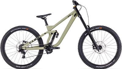 Cube TWO15 Race 27.5-inch mountain bike in bright green.