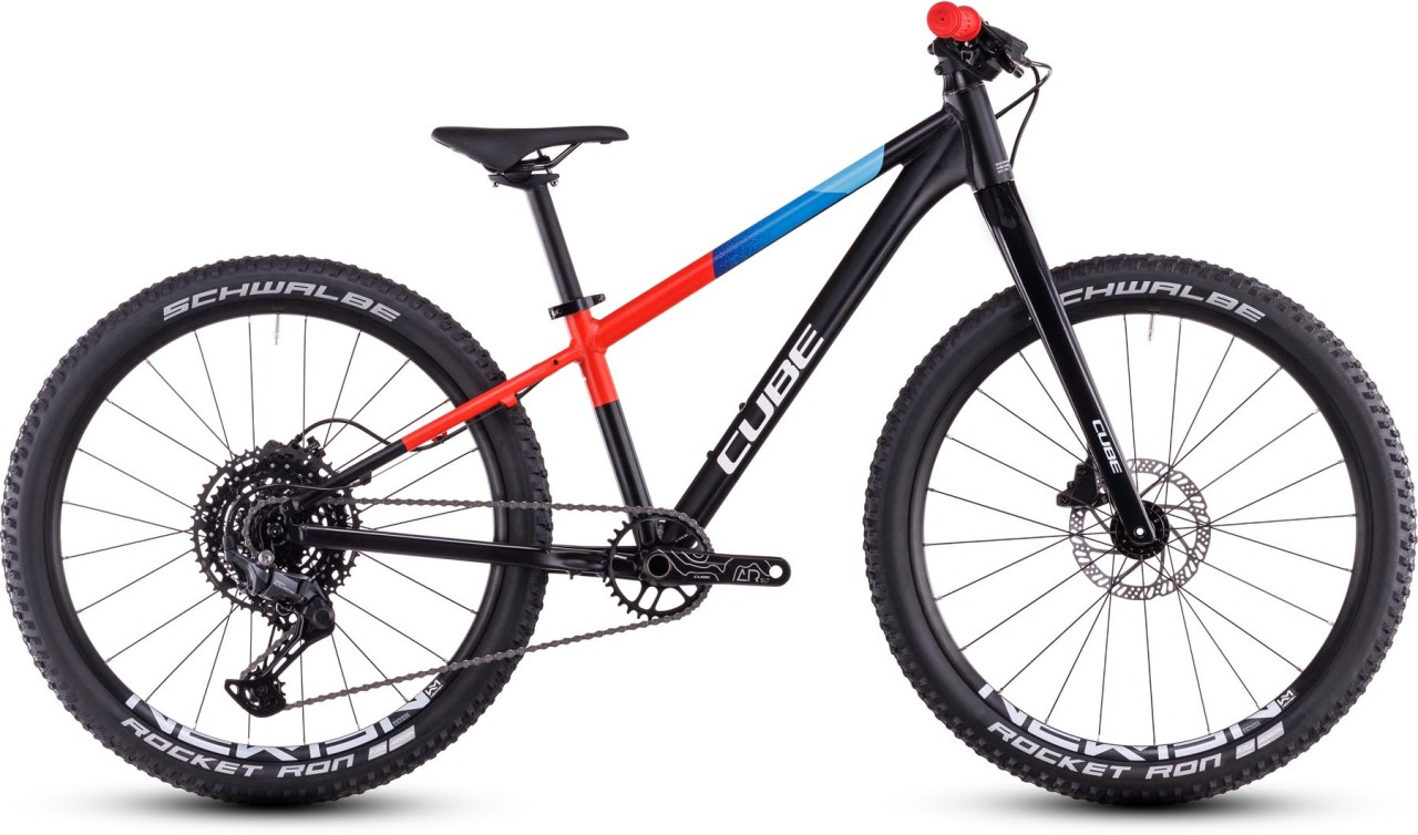 Cube Reaction 240 Pro black n blue n red 2025 - Kid Bike 24 Inches