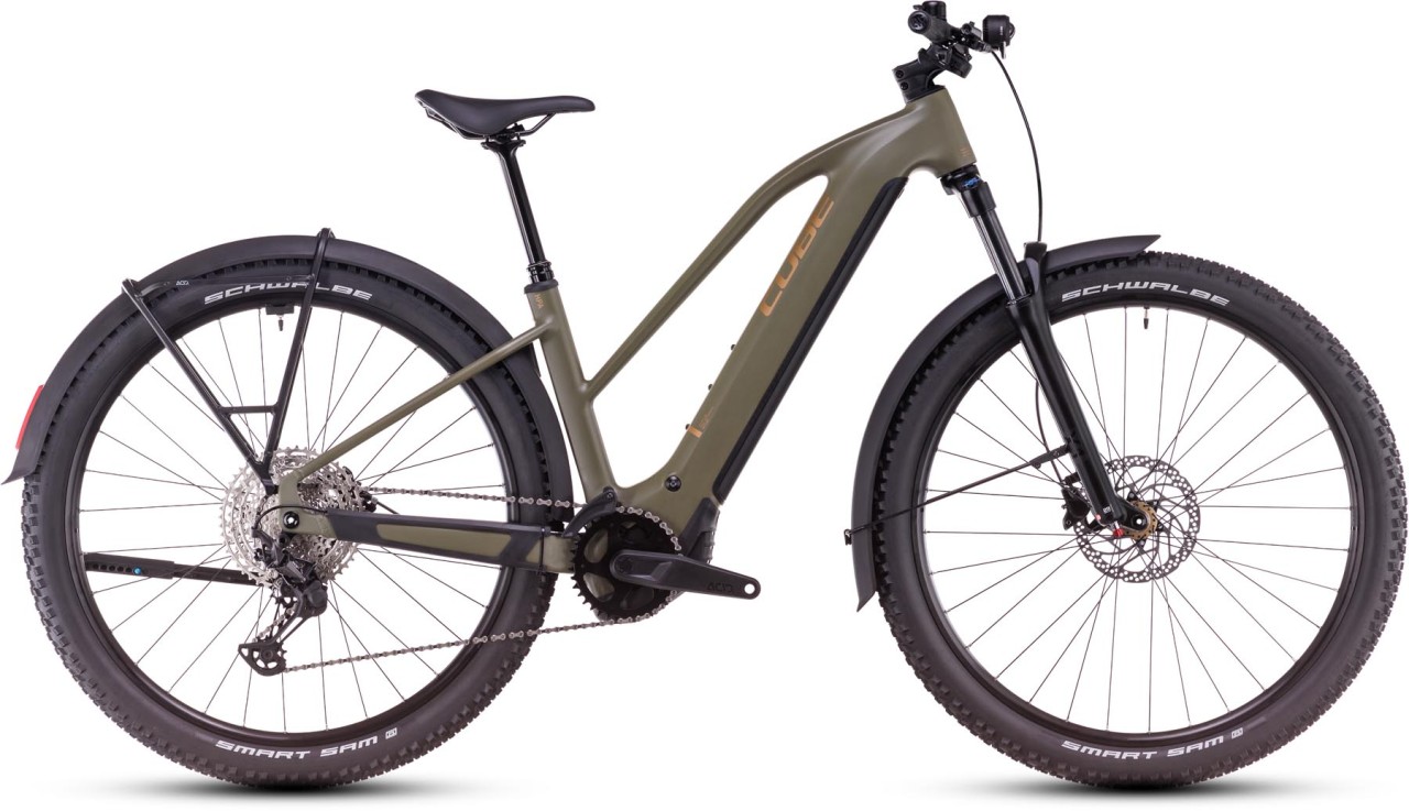 Cube Reaction Hybrid Pro Allroad dustyolive n gold - Damen E-Bike Hardtail Mountainbike Women