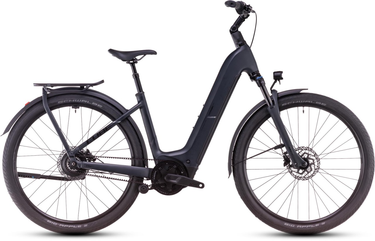 Cube Kathmandu Hybrid Comfort Pro night n chrome - Touring E-Bike Easy Entry