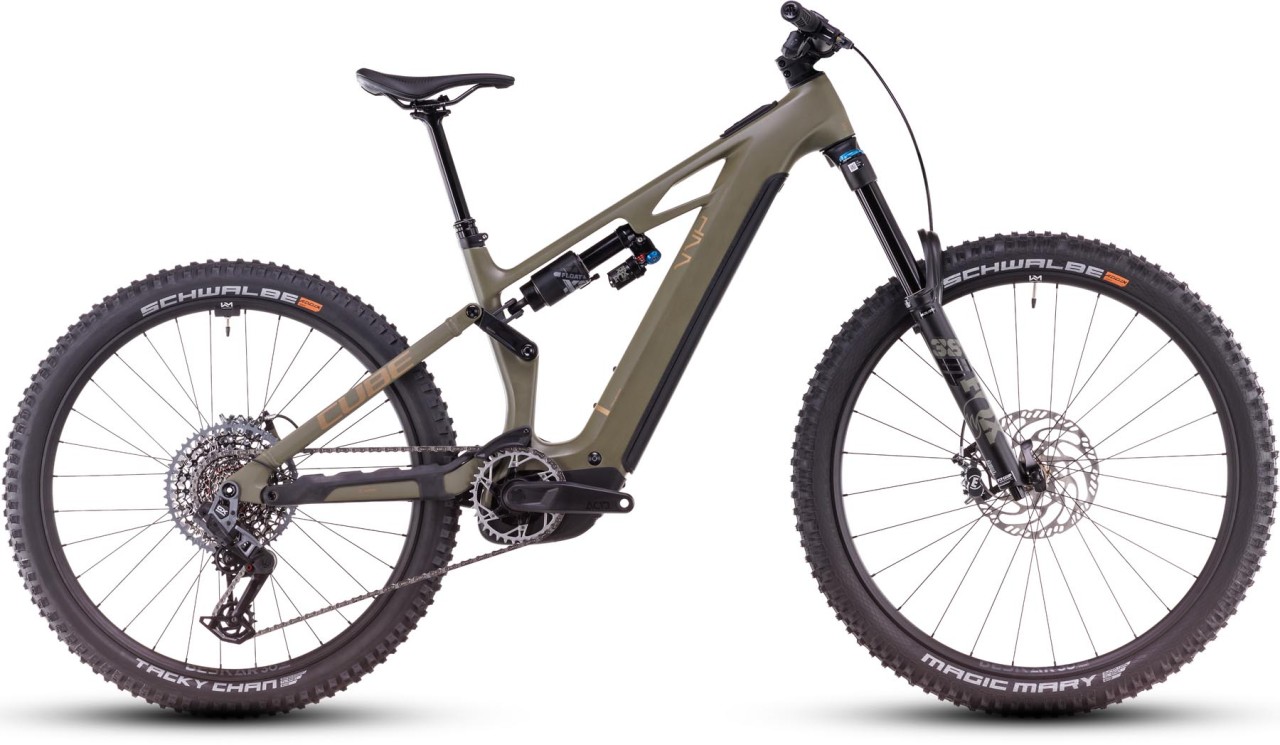 Cube Stereo Hybrid ONE77 HPC TM dustyolive n gold - E-Bike Fully Mountainbike