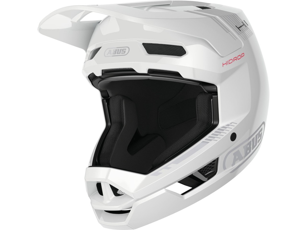 ABUS Fullface MTB Helmet, HIDROP - shiny white