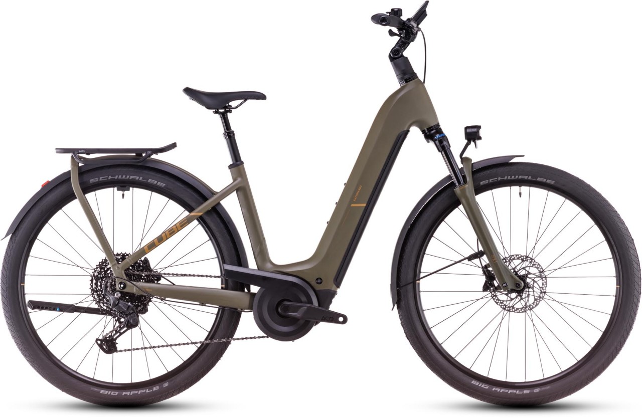 Cube Kathmandu Hybrid Pro dustyolive n gold - Touring E-Bike Easy Entry