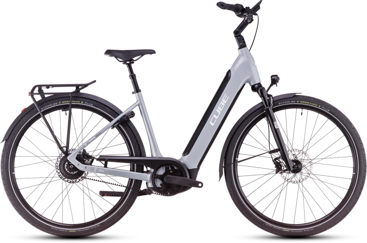 Cube Supreme Hybrid Deluxe SLX 625 polargrey n white 2025 - Touring E-Bike Easy Entry