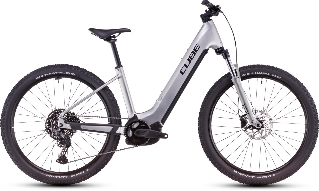 Cube Reaction Hybrid ONE silver n black - E-Bike Hardtail Mountainbike Easy Entry