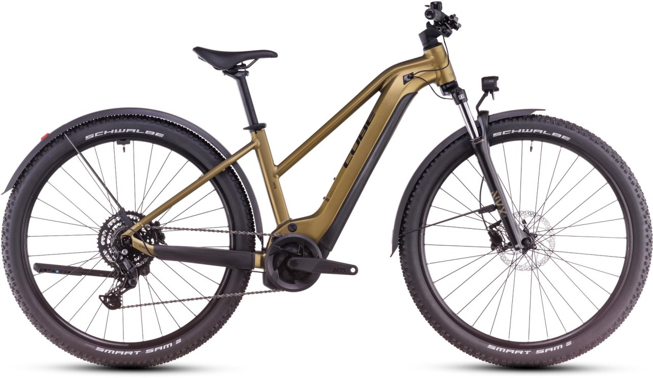 Cube Reaction Hybrid Performance 625 Allroad goldenlime n black 2025 - Damen E-Bike Hardtail Mountainbike Women