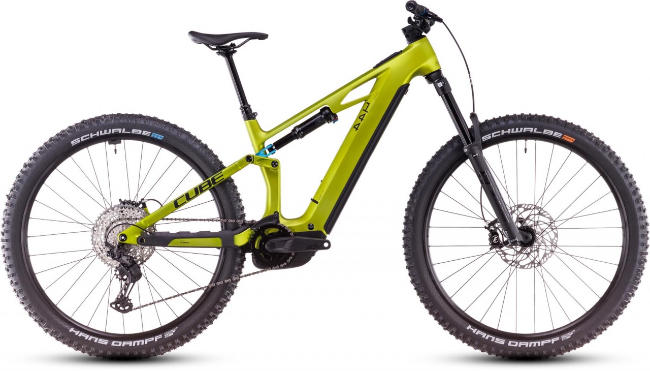 Cube Stereo Hybrid ONE44 HPC Race 800 flashlime n blue 2025 - E-Bike Fully Mountainbike - with damages in paintwork