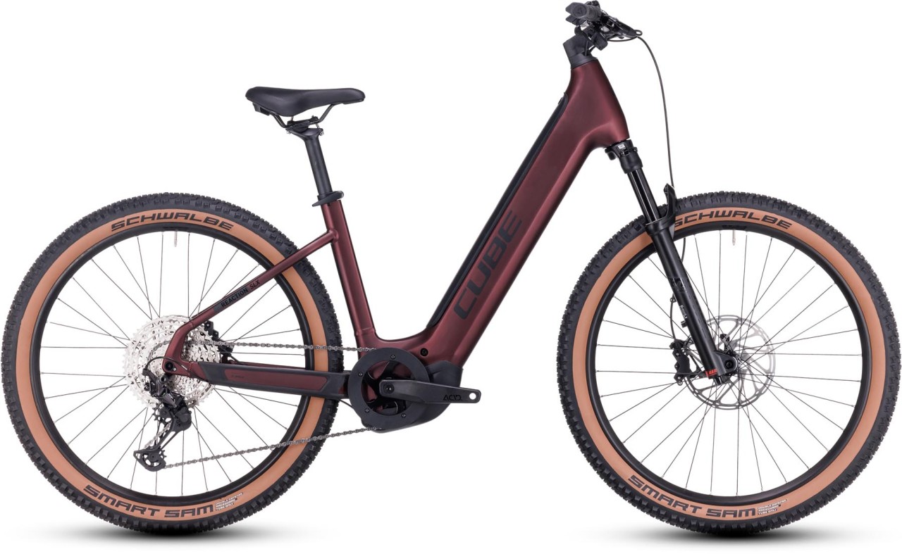 Cube Reaction Hybrid SLX 750 rubyred n black 2024 - E-Bike Hardtail Mountainbike Easy Entry