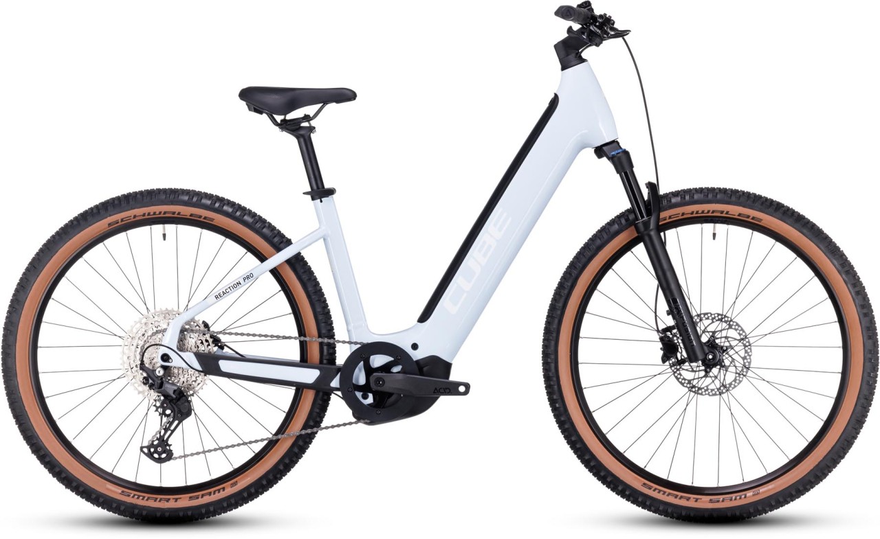 Cube Reaction Hybrid Pro 625 flashwhite n black 2024 - E-Bike Hardtail Mountainbike Easy Entry